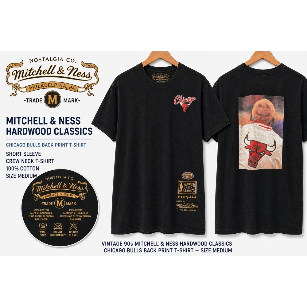 Mitchell & Ness Dennis Rodman Chicago Bulls T-Shirt Men's Med Hardwood Classics